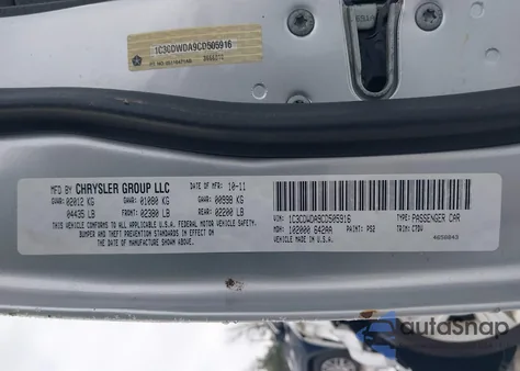 2012 Dodge Caliber Sxt z USA, uszkodzony, nr VIN 1C3CDWDA9CD505916